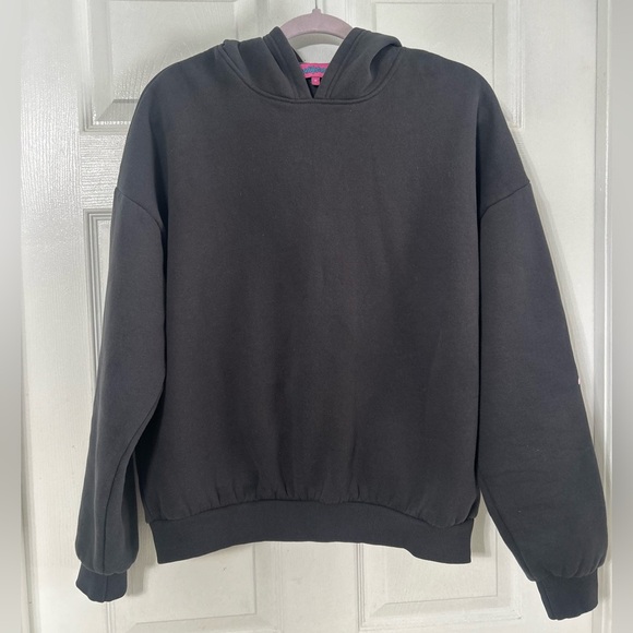 Edikted Dark Gray Hoodie with Light Pink Bow Details - Picture 3 of 7